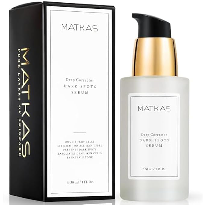 MATKAS سيروم كوري لإزالة البقع الداكنة للوجه والجسم + نياسيناميد + مستخلص الشوفان لتصحيح لون البشرة غير المتساوي بعمق، علاج تفتيح فرط التصبغ، كريم تصحيح البقع الداكنة لتفتيح البشرة - Image 1